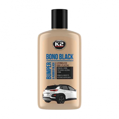 "K2 Bono Black" Vaškas plastikui, juodos spalvos, 250ml 1