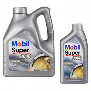 "Mobil Super 3000" 5W-40, A3/B3/B4 2