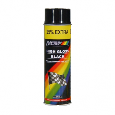 "Motip" 25% Extra Dažai, juodos blizgios spalvos, 500ml
