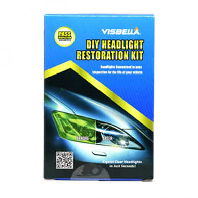 "Visbella Diy Headlight Restoration Kit" žibintų polirolis, 125ml 1